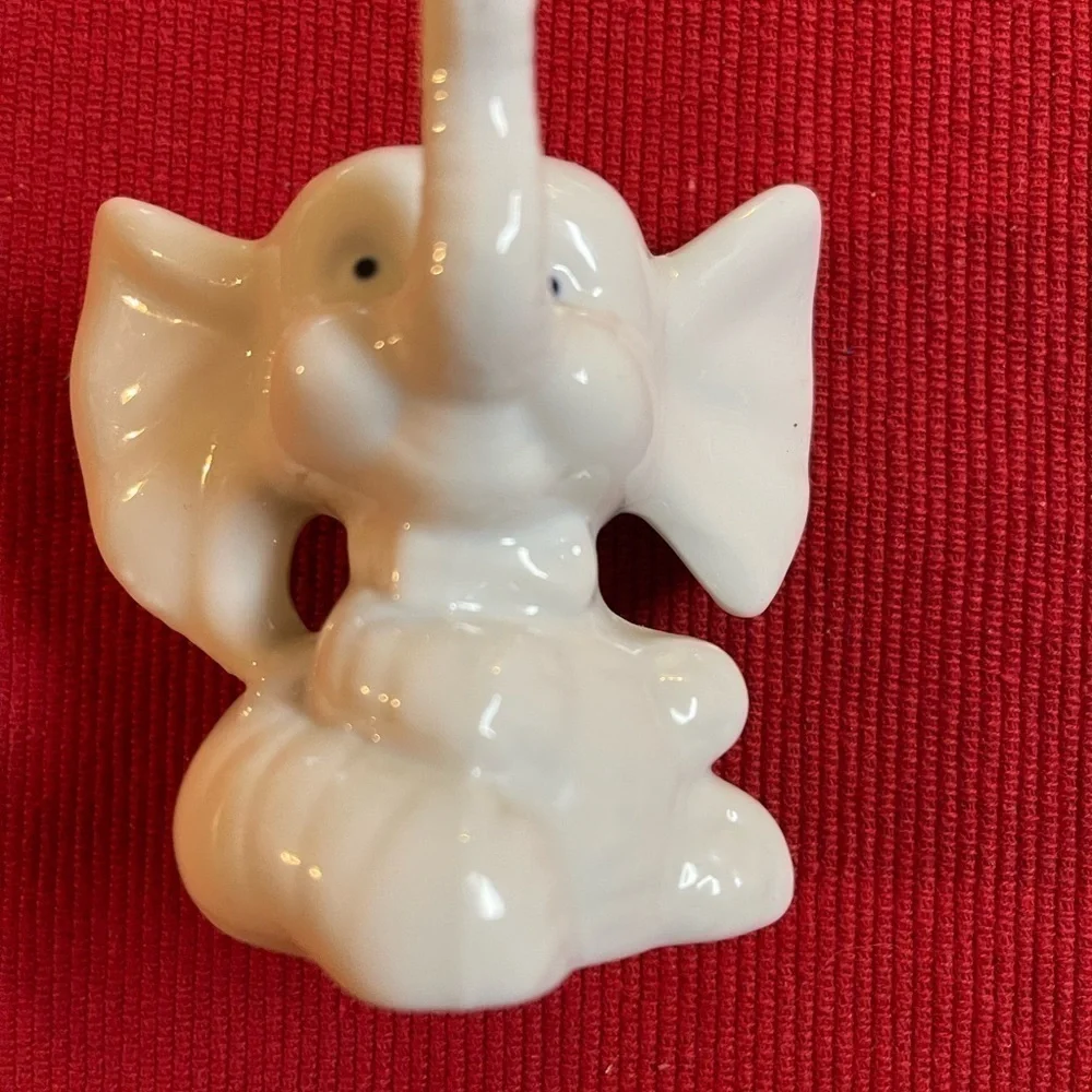 Vintage Ceramic Baby Elephant- Trunk Up